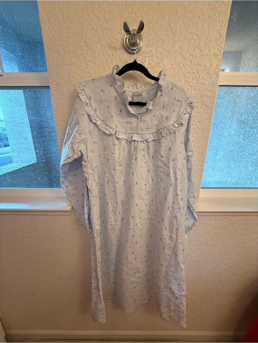 Vintage  Cascade Blues NWOT Cottagecore Ditsy Floral Nightgown XL 💯% Cotton
